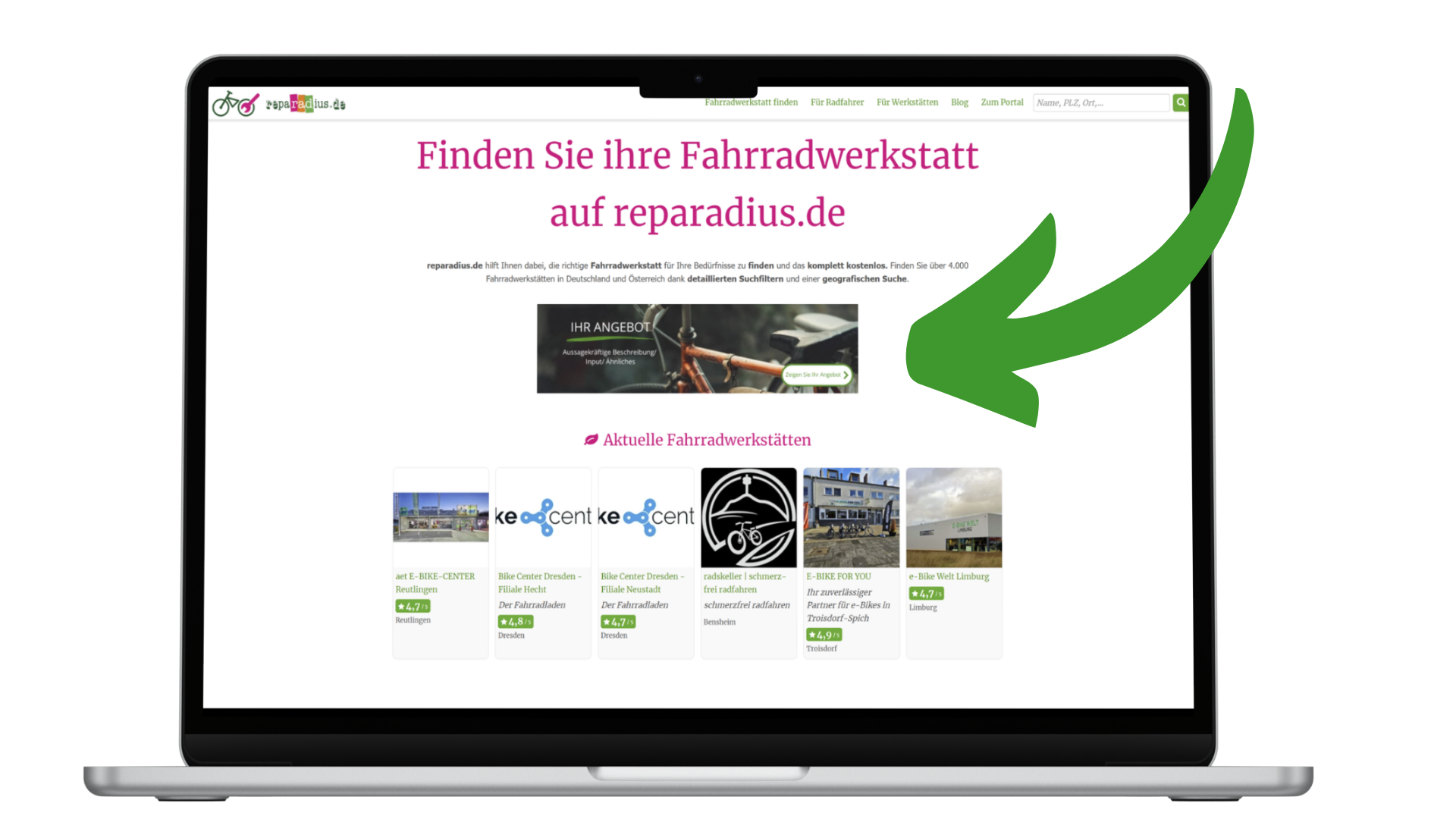 Bannerwerbung Startseite