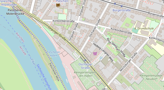 Fahrradwerkstatt auf Satellitenbild