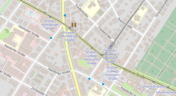 Fahrradwerkstatt auf Satellitenbild