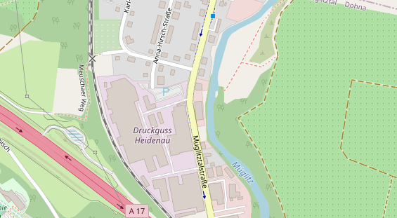 Fahrradwerkstatt auf Satellitenbild