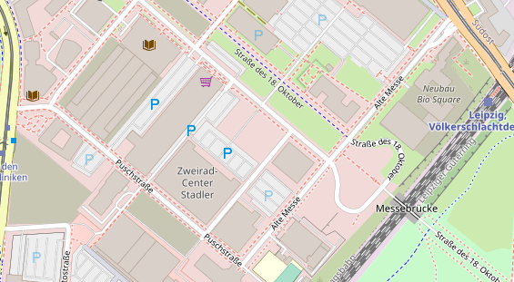 Fahrradwerkstatt auf Satellitenbild