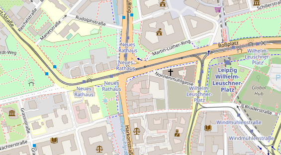 Fahrradwerkstatt auf Satellitenbild