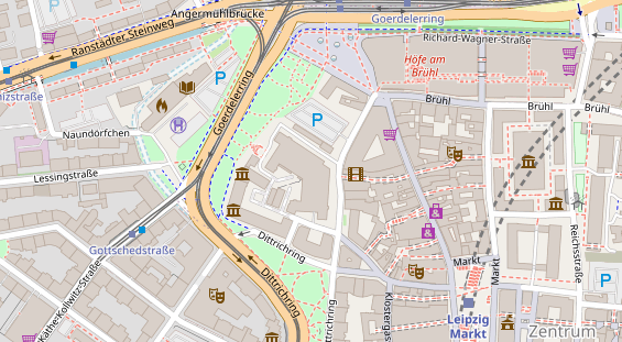 Fahrradwerkstatt auf Satellitenbild