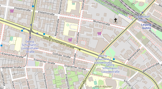 Fahrradwerkstatt auf Satellitenbild