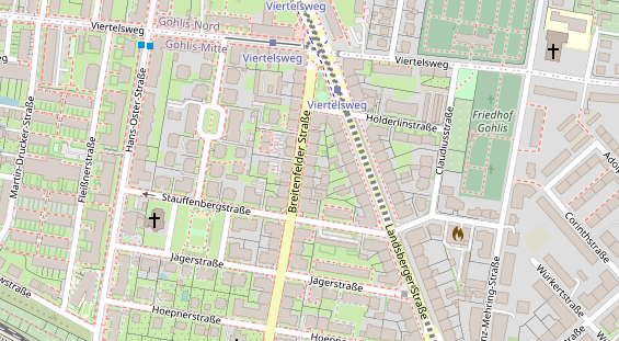 Fahrradwerkstatt auf Satellitenbild