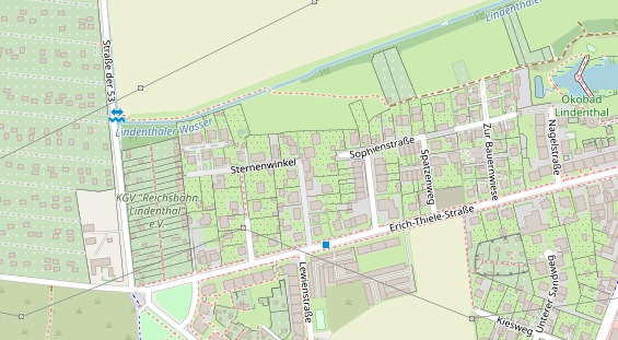 Fahrradwerkstatt auf Satellitenbild