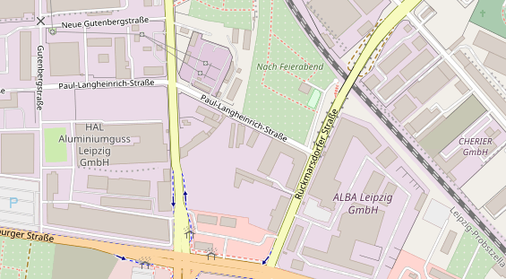 Fahrradwerkstatt auf Satellitenbild