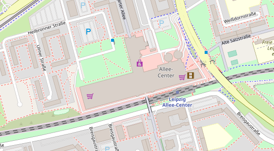 Fahrradwerkstatt auf Satellitenbild