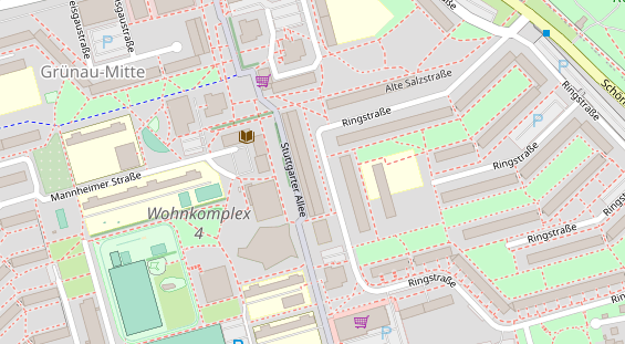 Fahrradwerkstatt auf Satellitenbild