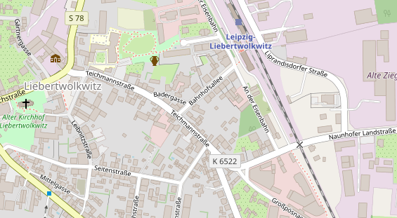 Fahrradwerkstatt auf Satellitenbild