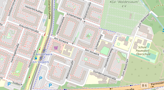 Fahrradwerkstatt auf Satellitenbild