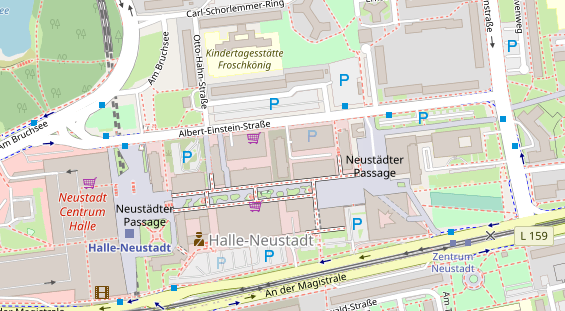 Fahrradwerkstatt auf Satellitenbild
