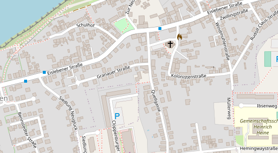 Fahrradwerkstatt auf Satellitenbild