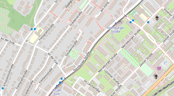 Fahrradwerkstatt auf Satellitenbild