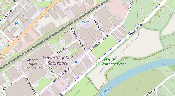 Fahrradwerkstatt auf Satellitenbild