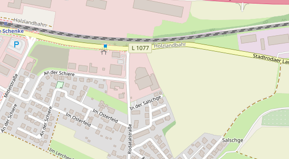 Fahrradwerkstatt auf Satellitenbild