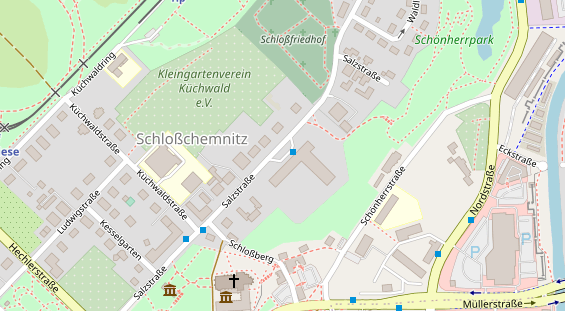 Fahrradwerkstatt auf Satellitenbild