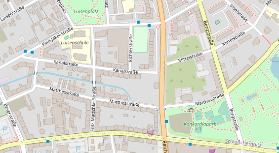 Fahrradwerkstatt auf Satellitenbild
