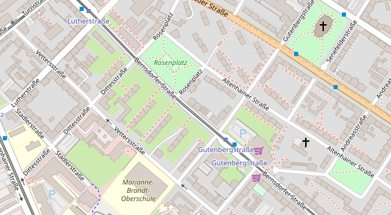 Fahrradwerkstatt auf Satellitenbild