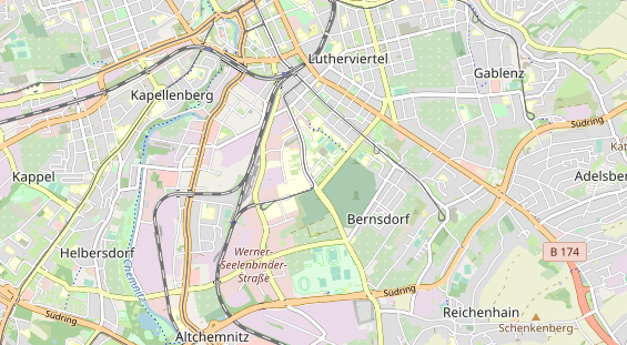 Bicycle workshop on map