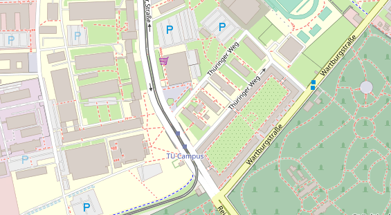 Fahrradwerkstatt auf Satellitenbild
