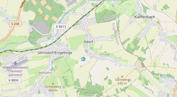 Bicycle workshop on map