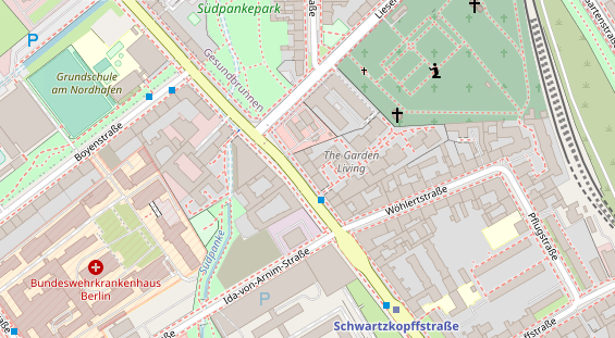 Fahrradwerkstatt auf Satellitenbild