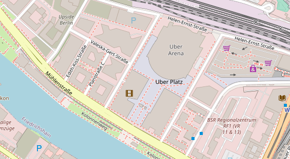 Fahrradwerkstatt auf Satellitenbild