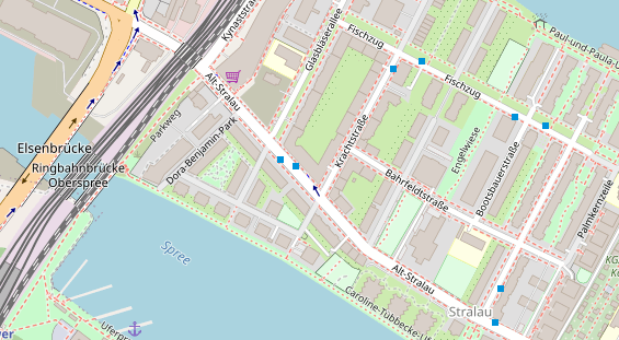 Fahrradwerkstatt auf Satellitenbild