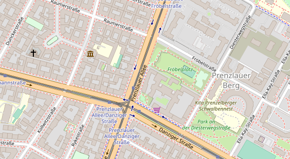 Fahrradwerkstatt auf Satellitenbild