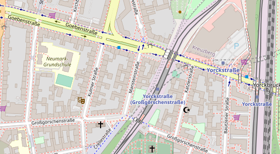 Fahrradwerkstatt auf Satellitenbild