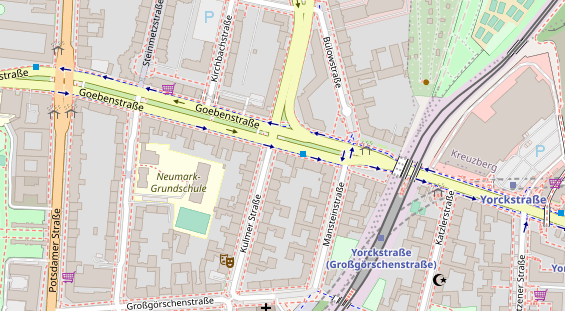 Fahrradwerkstatt auf Satellitenbild