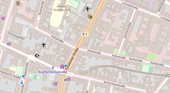 Fahrradwerkstatt auf Satellitenbild