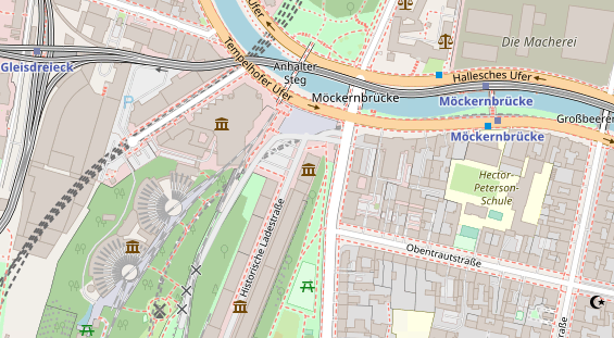 Fahrradwerkstatt auf Satellitenbild