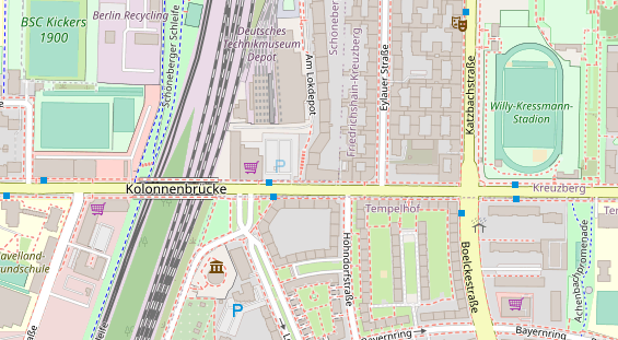 Fahrradwerkstatt auf Satellitenbild