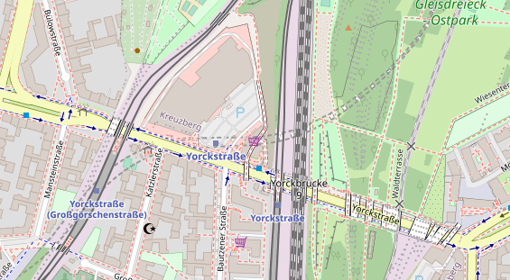 Fahrradwerkstatt auf Satellitenbild