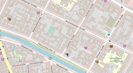 Fahrradwerkstatt auf Satellitenbild