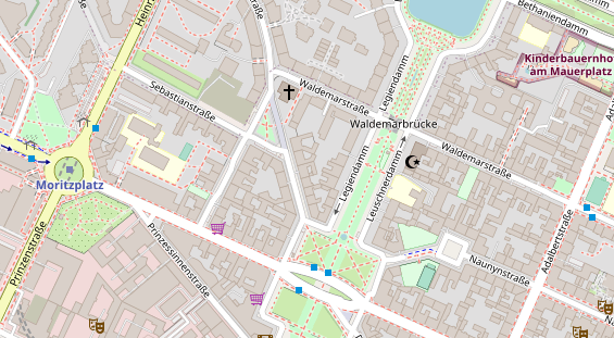 Fahrradwerkstatt auf Satellitenbild