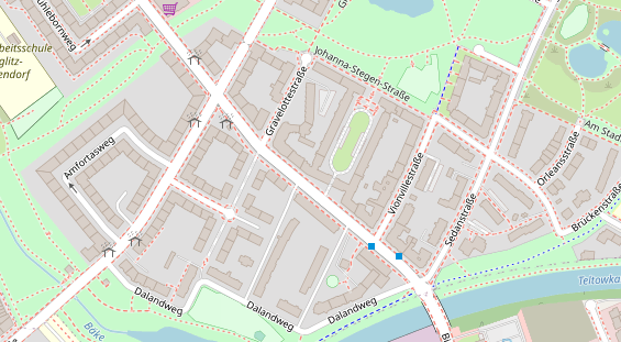 Fahrradwerkstatt auf Satellitenbild
