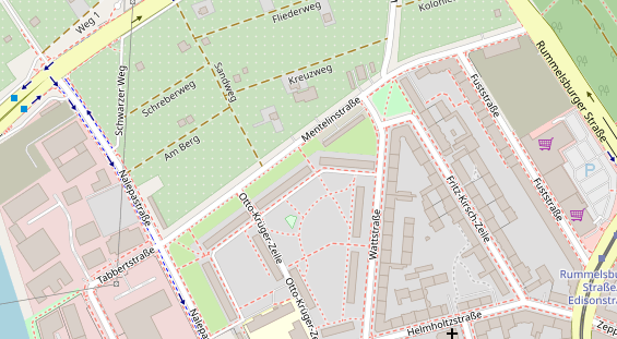 Fahrradwerkstatt auf Satellitenbild