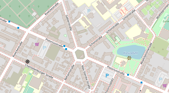 Fahrradwerkstatt auf Satellitenbild