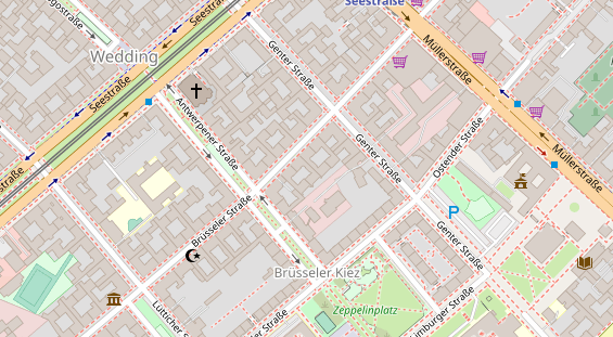 Fahrradwerkstatt auf Satellitenbild