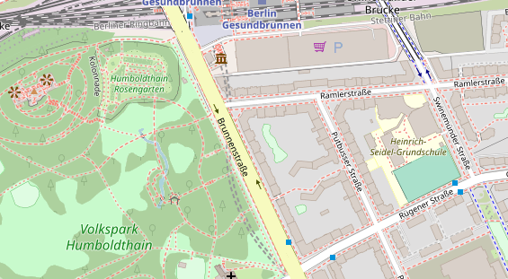 Fahrradwerkstatt auf Satellitenbild