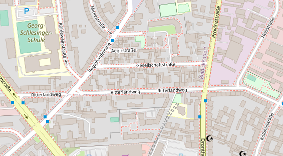 Fahrradwerkstatt auf Satellitenbild