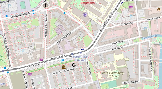 Fahrradwerkstatt auf Satellitenbild