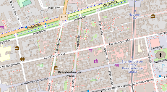 Fahrradwerkstatt auf Satellitenbild