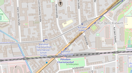Fahrradwerkstatt auf Satellitenbild