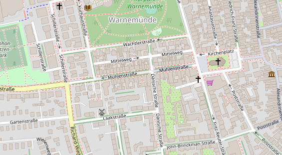 Fahrradwerkstatt auf Satellitenbild