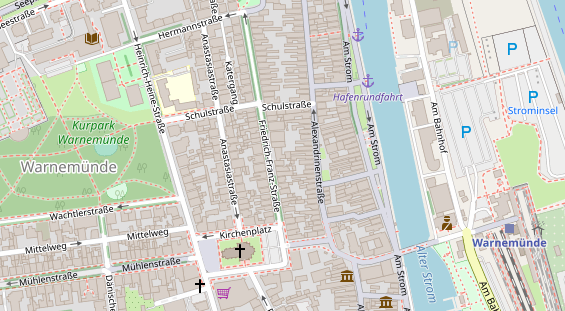 Fahrradwerkstatt auf Satellitenbild