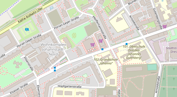 Fahrradwerkstatt auf Satellitenbild